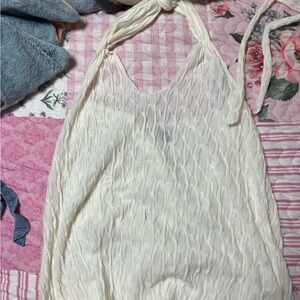 Women’s Cream Halter Tank Top